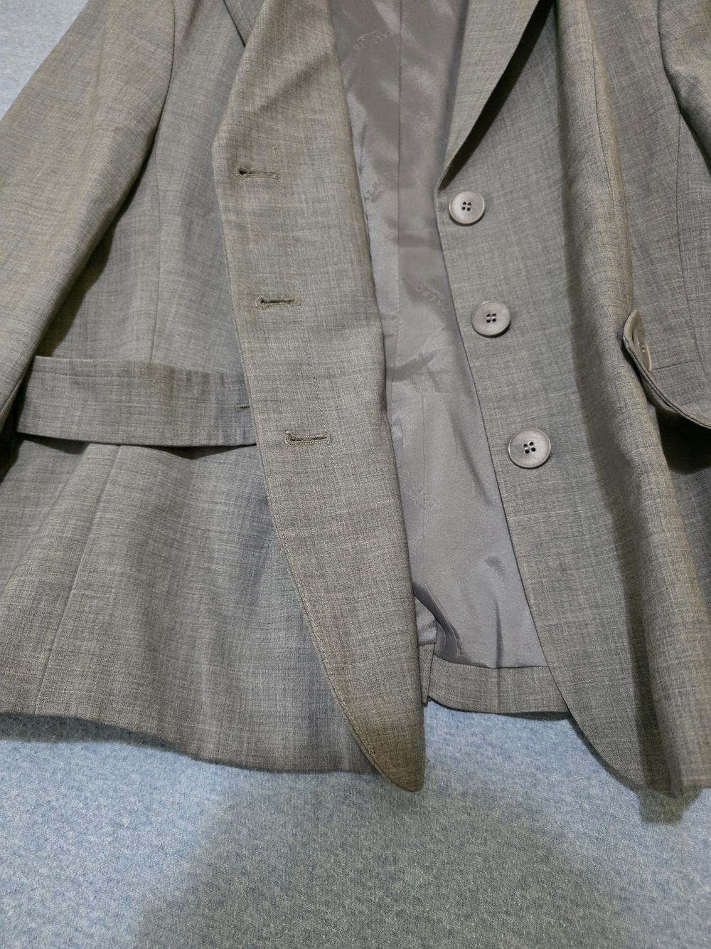 Talbots Women's Gray Wool-Blend Blazer Jacket - Picture 3 of 8